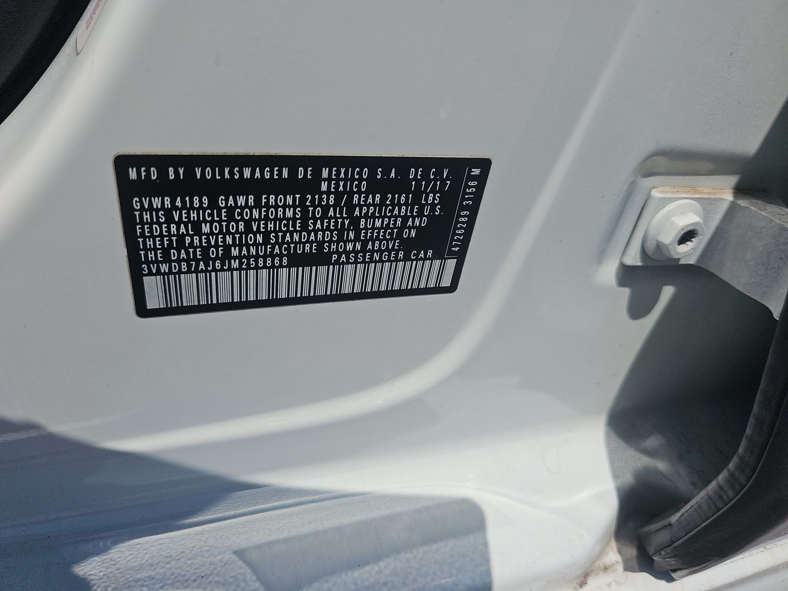 2018 Volkswagen Jetta 1.4T SE FWD