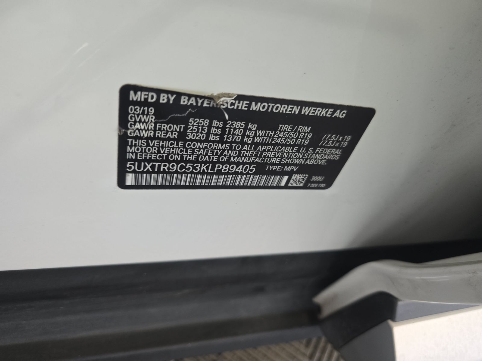 2019 BMW X3 xDrive30i AWD