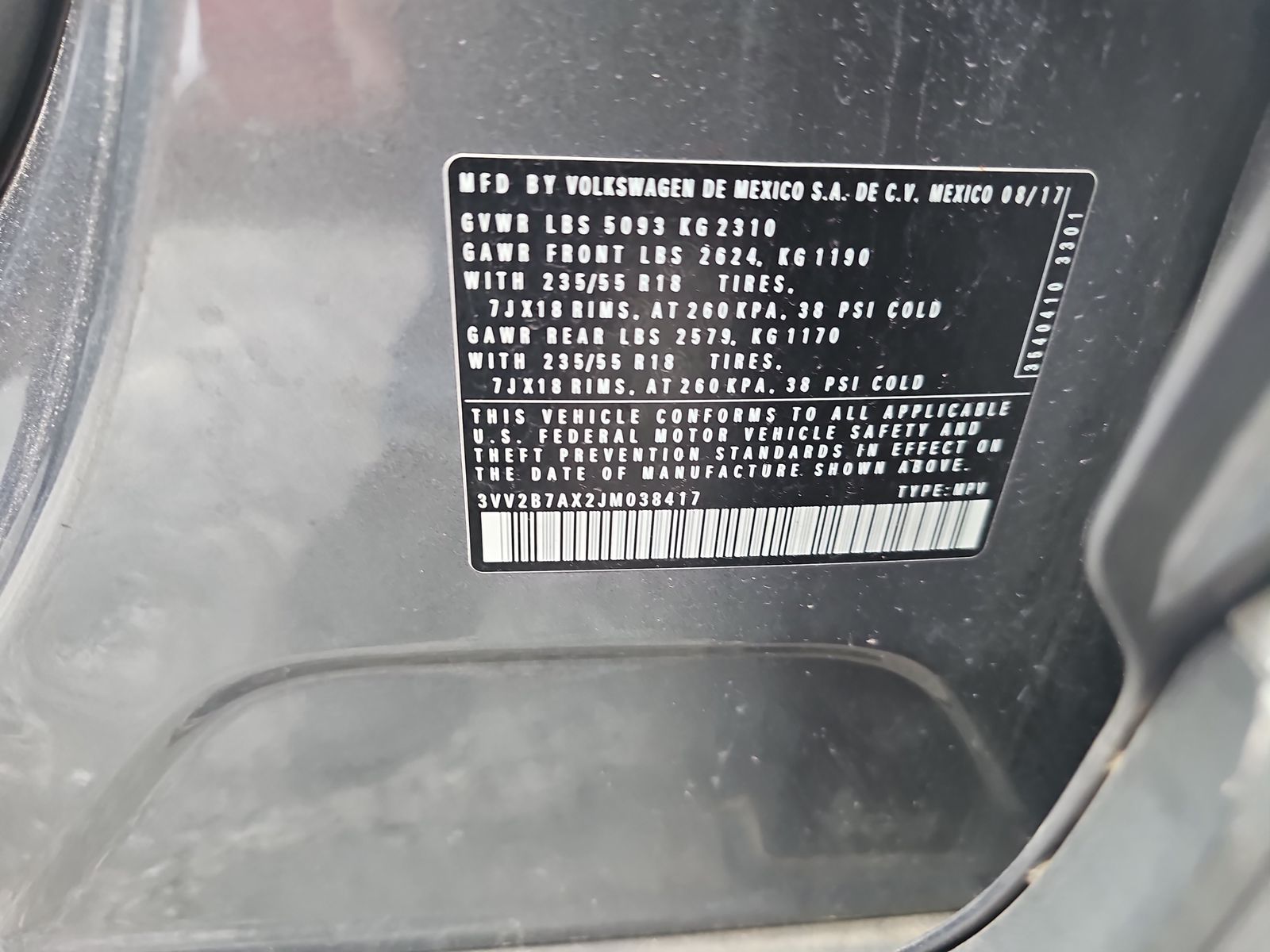 2018 Volkswagen Tiguan 2.0T SEL AWD