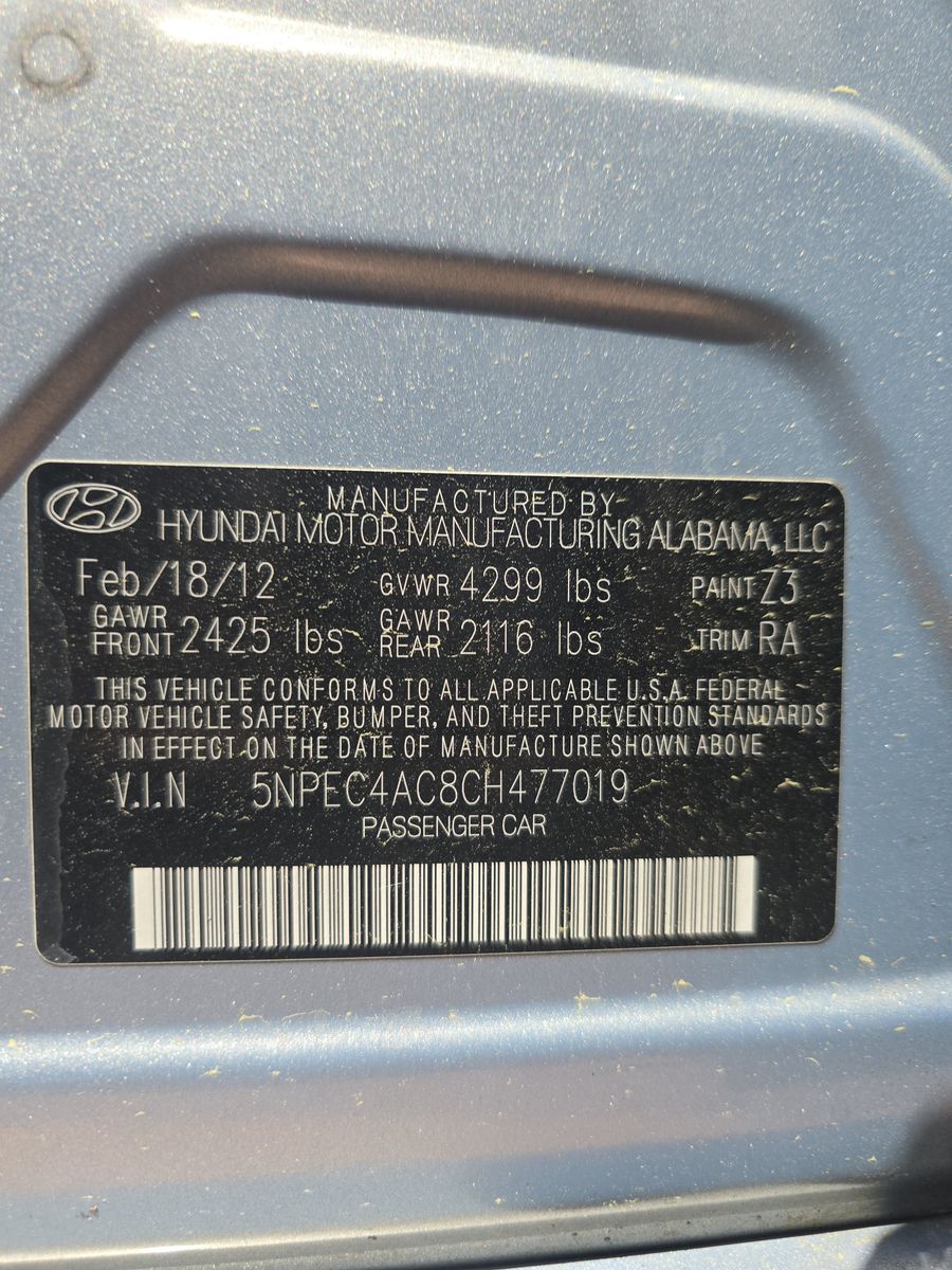 2012 Hyundai Sonata Limited FWD