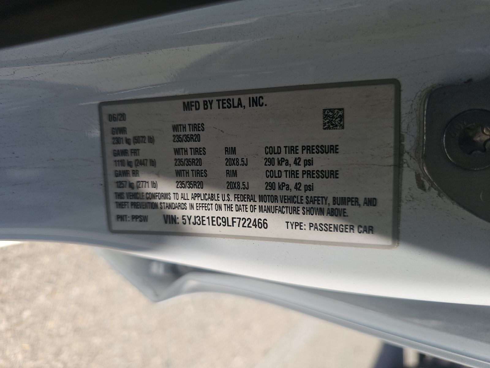 2020 Tesla Model 3 Performance AWD