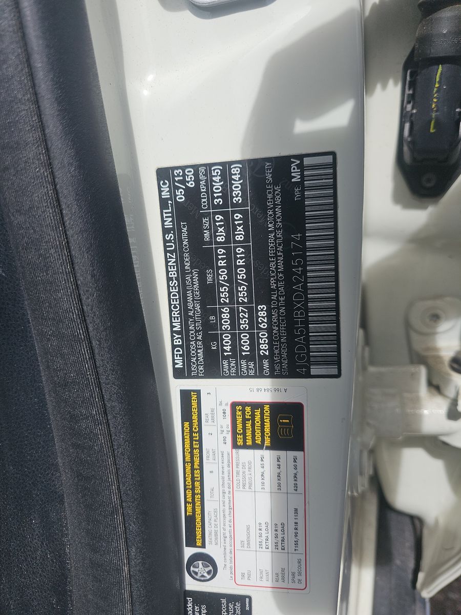 2013 Mercedes-Benz M-Class ML 350 AWD