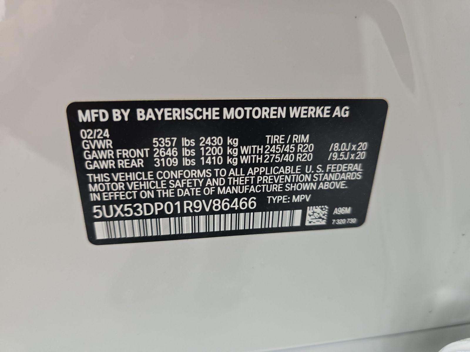 2024 BMW X3 xDrive30i AWD