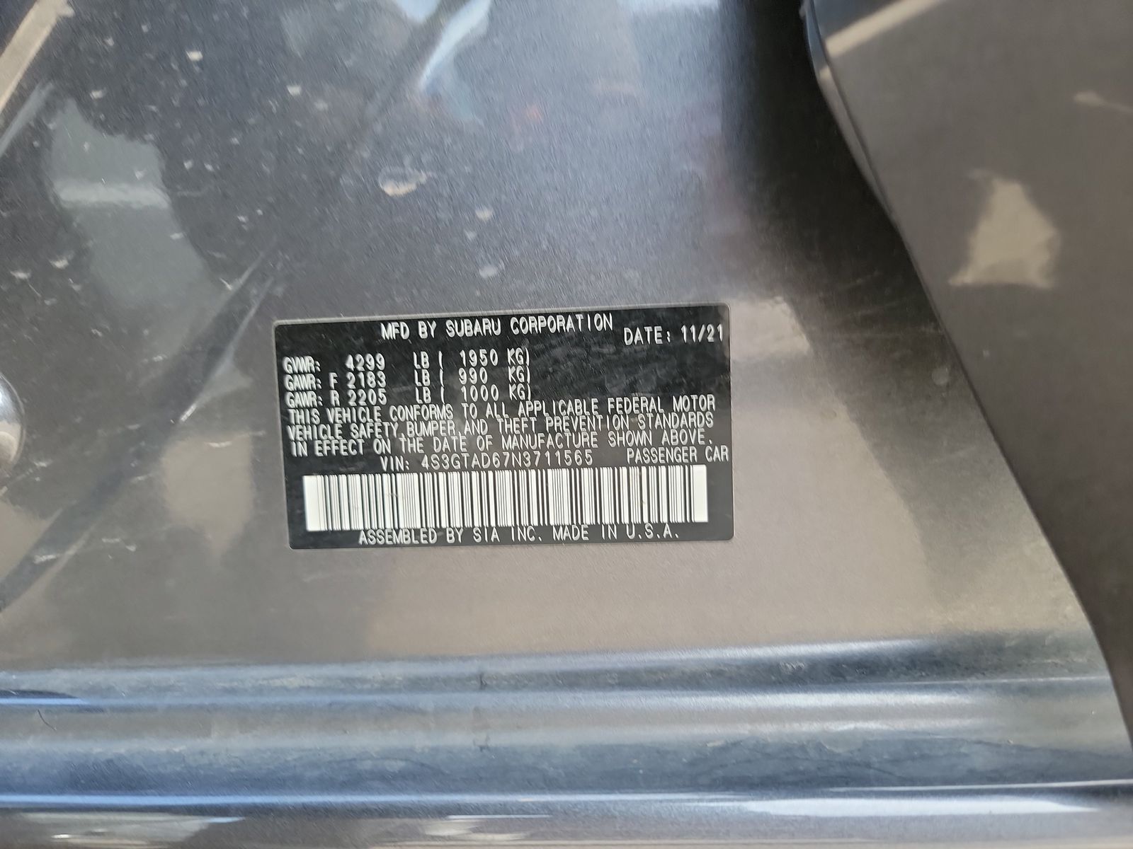 2022 Subaru Impreza 2.0i Premium AWD