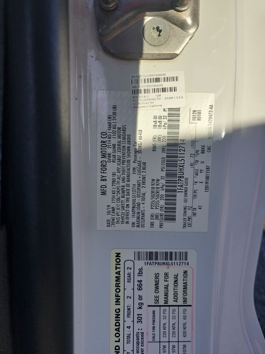 2020 Ford Mustang EcoBoost Premium RWD