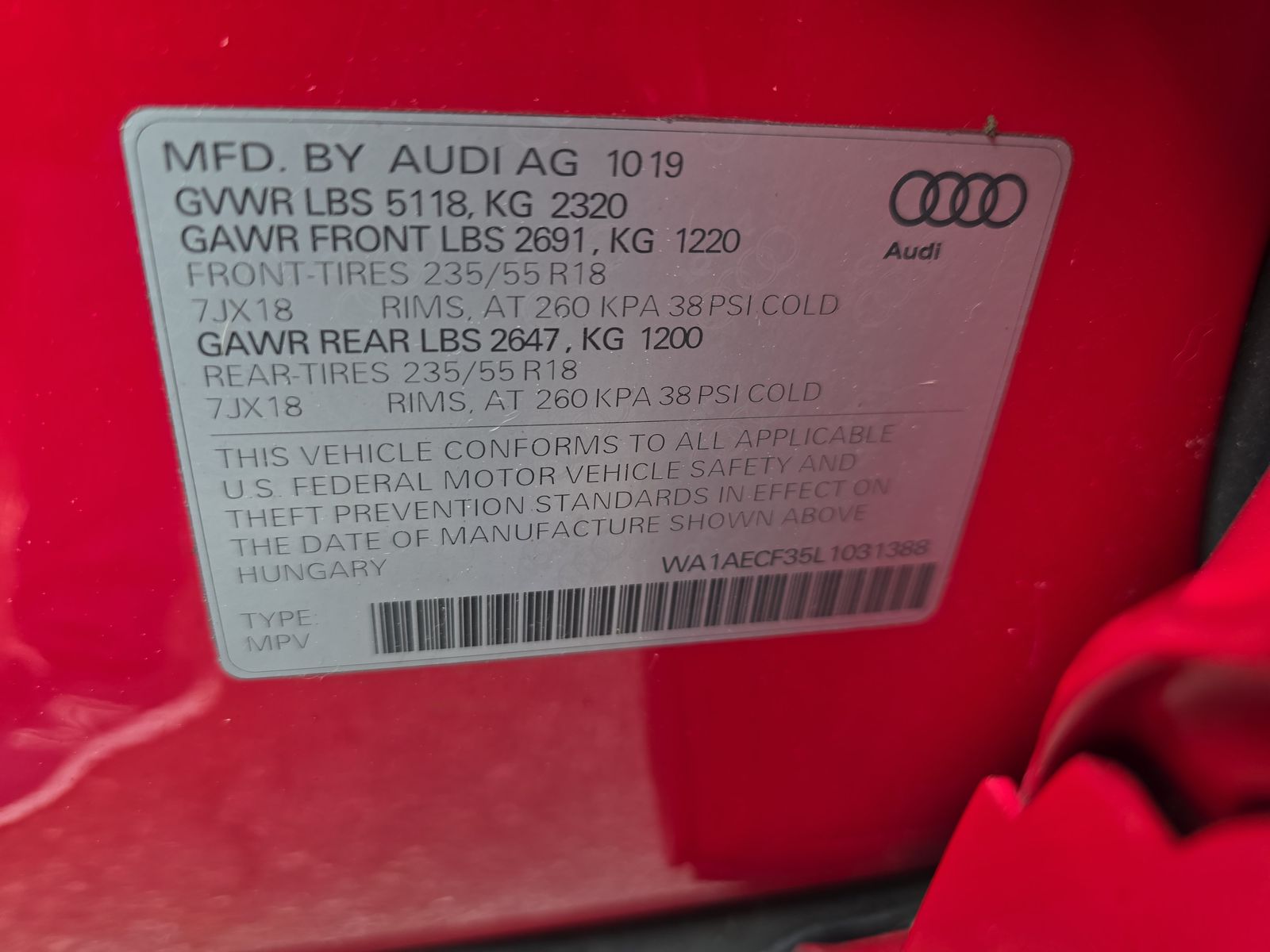 2020 Audi Q3 Komfort AWD