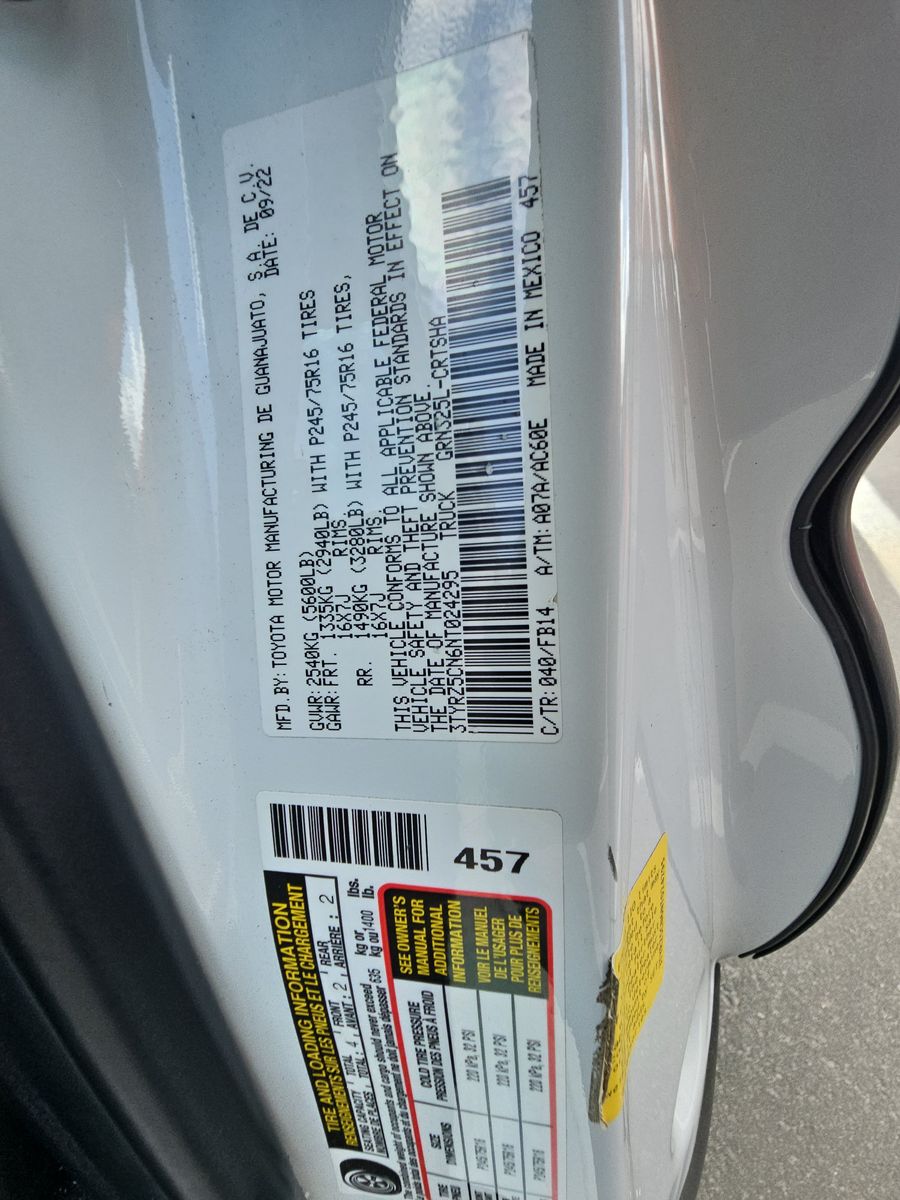 2022 Toyota Tacoma SR RWD
