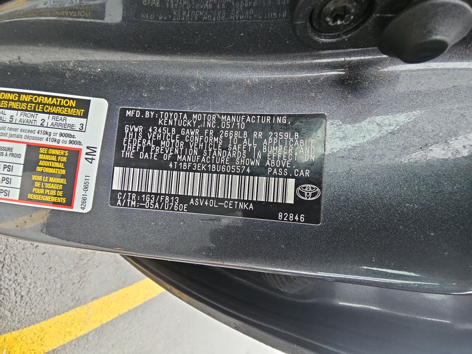 2011 Toyota Camry LE FWD