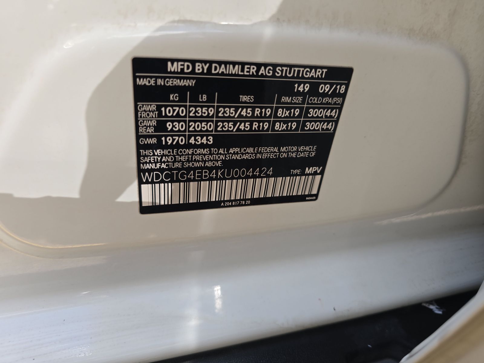 2019 Mercedes-Benz GLA GLA 250 FWD