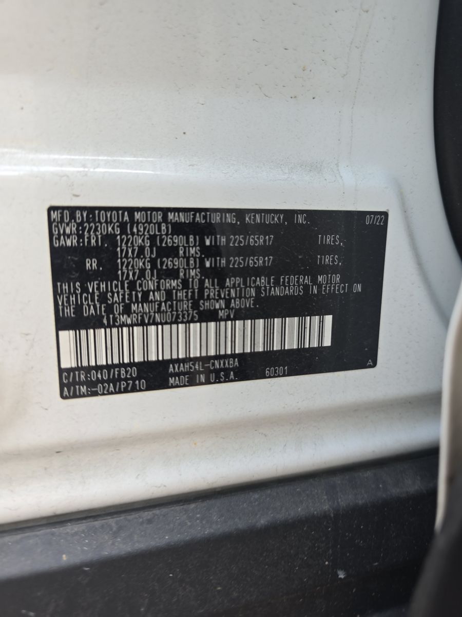 2022 Toyota RAV4 Hybrid LE AWD