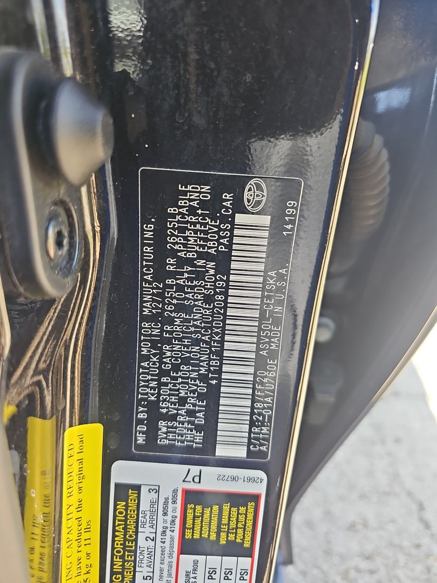 2013 Toyota Camry SE FWD