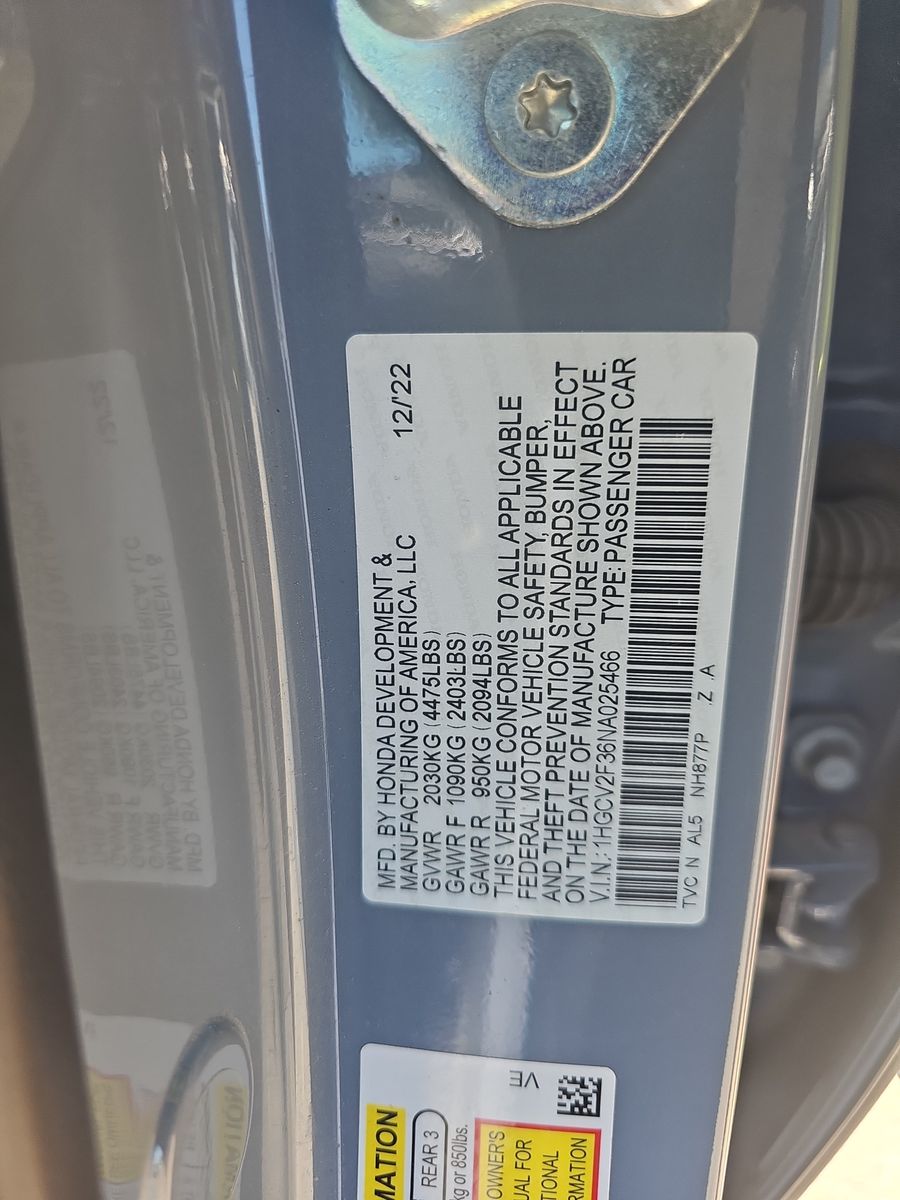 2022 Honda Accord Sport FWD