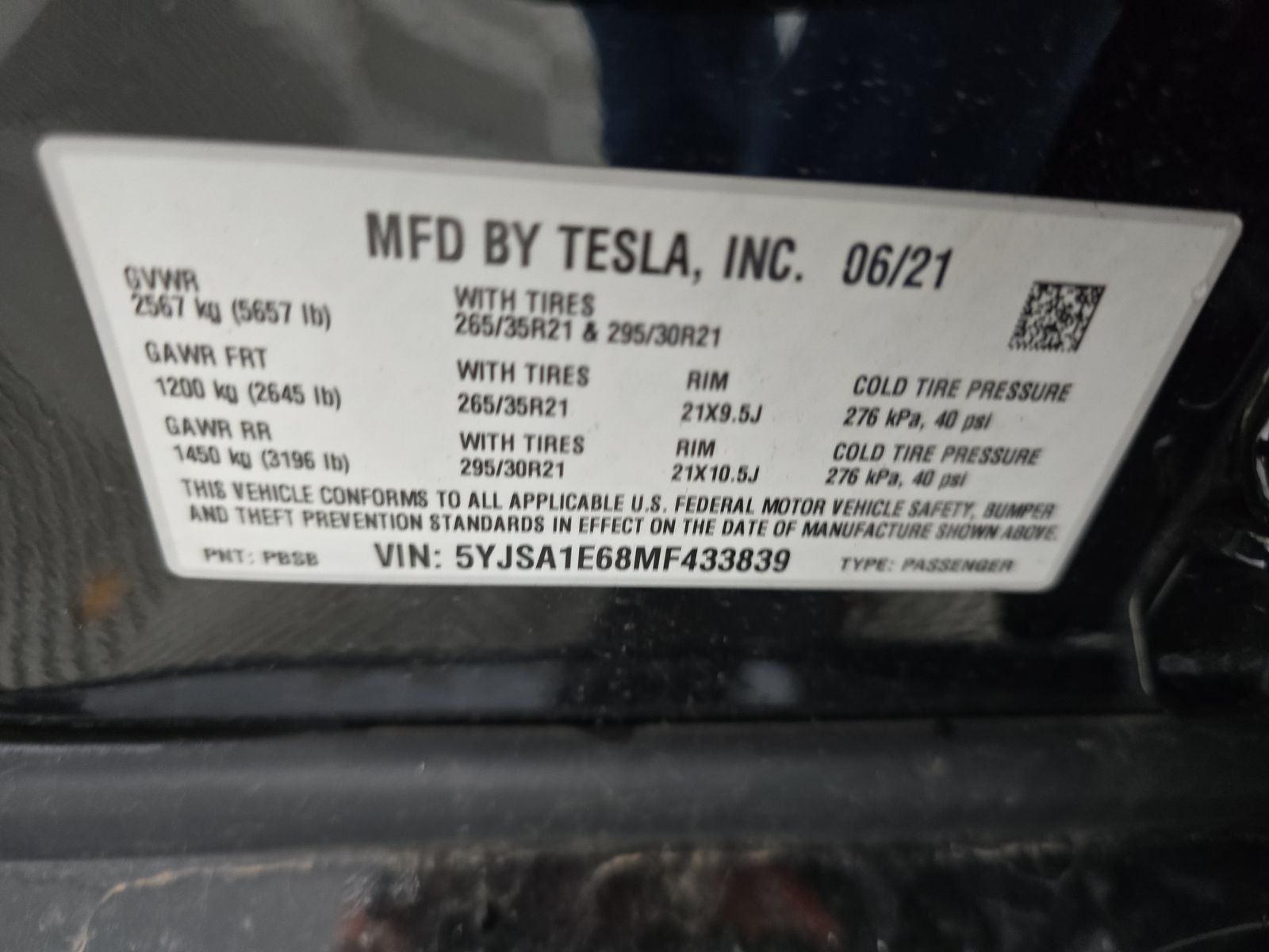 2021 Tesla Model S Plaid AWD