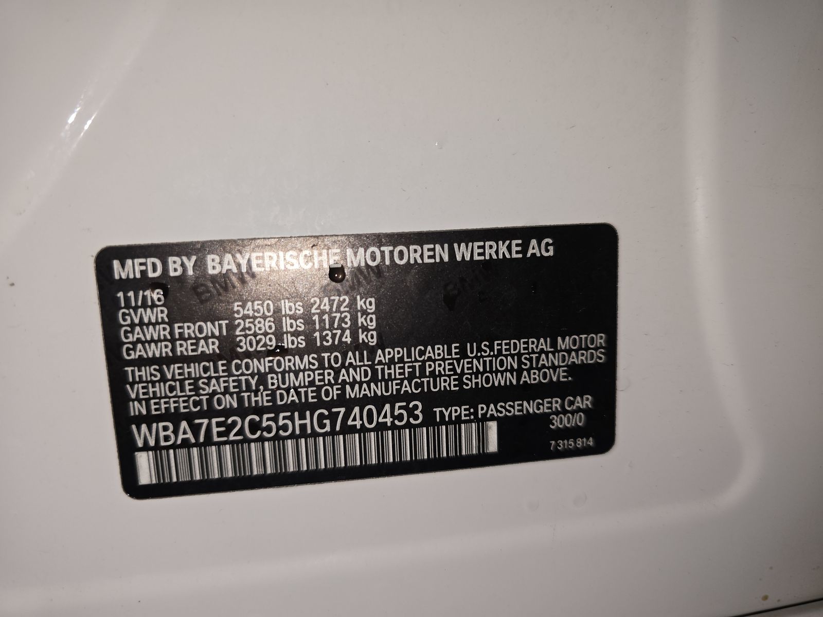 2017 BMW 7 Series 740i RWD