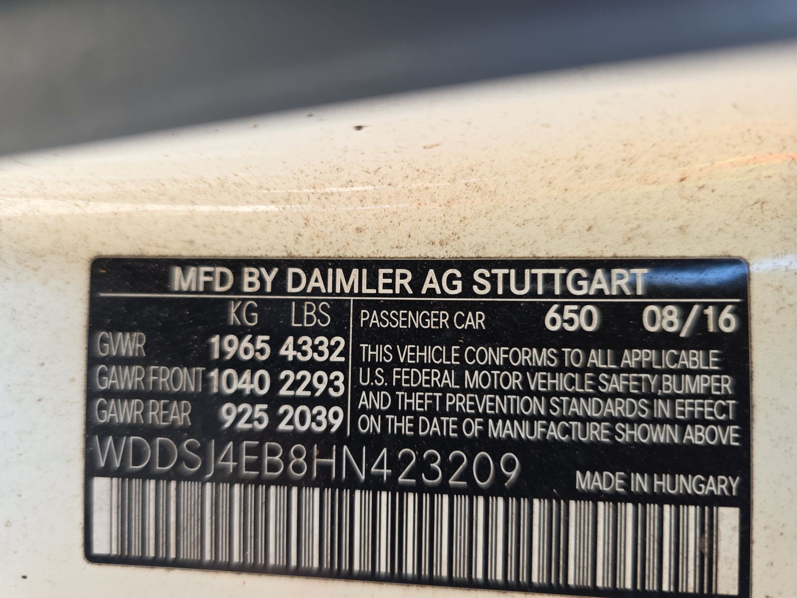 2017 Mercedes-Benz CLA CLA 250 FWD