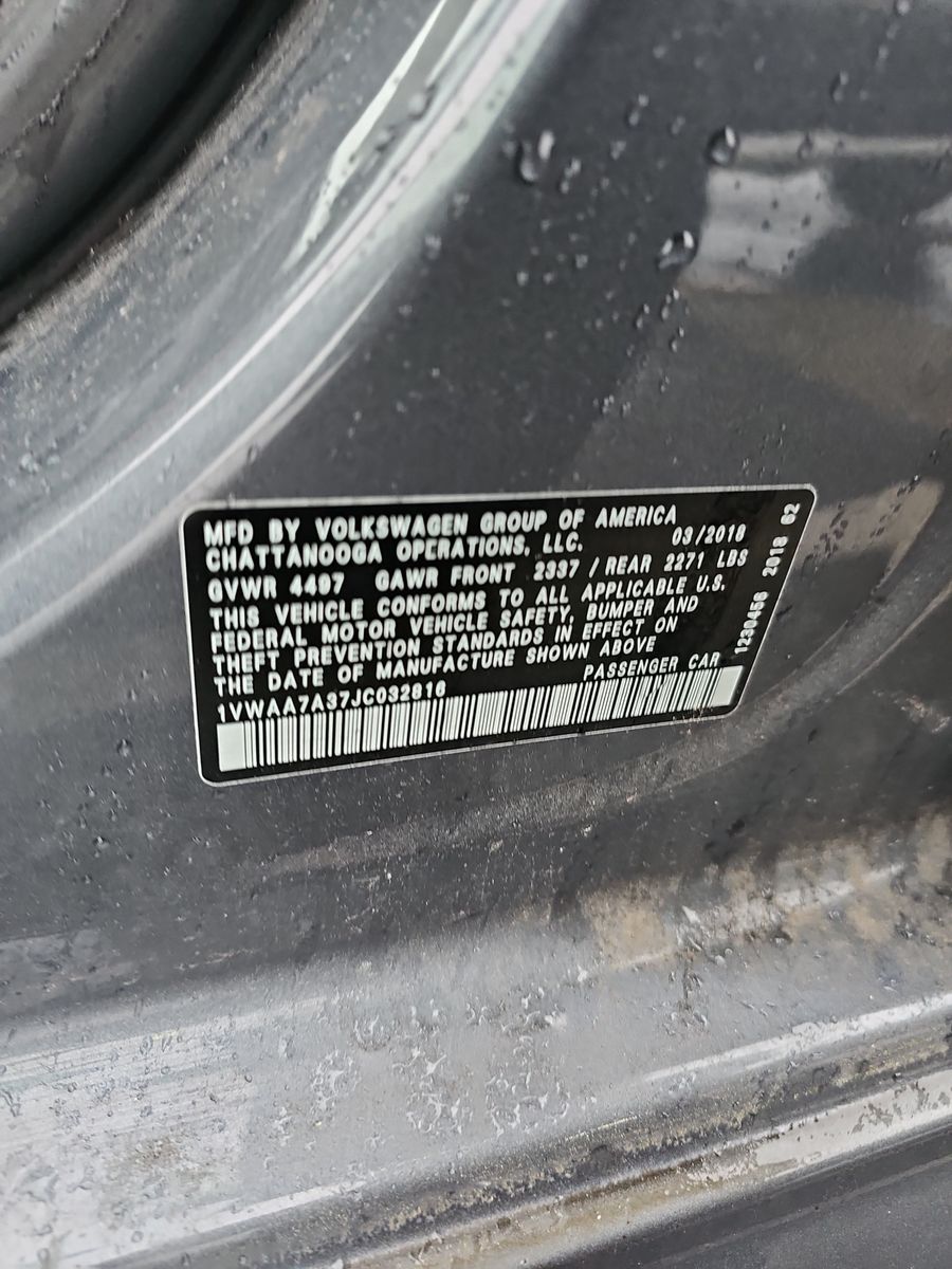 2018 Volkswagen Passat 2.0T S FWD