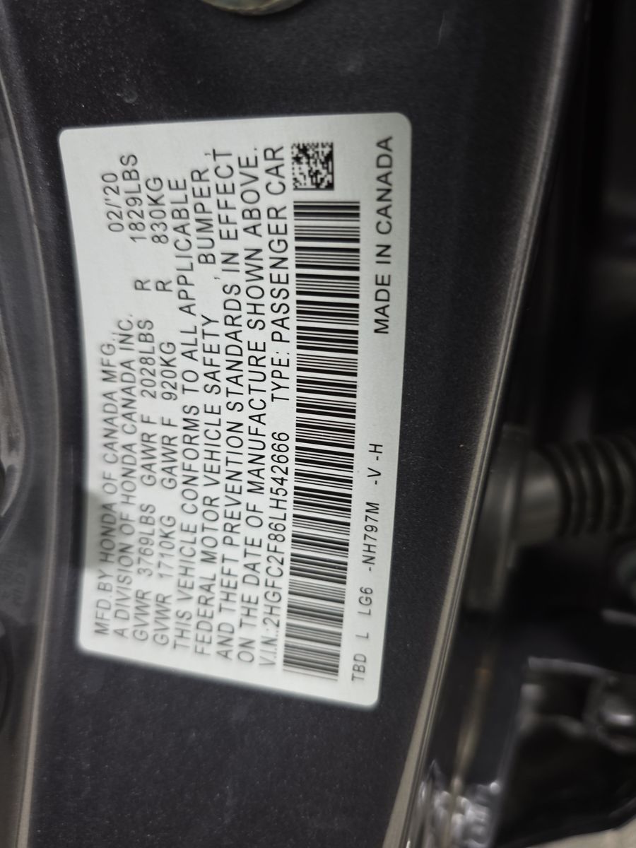 2020 Honda Civic Sedan Sport FWD