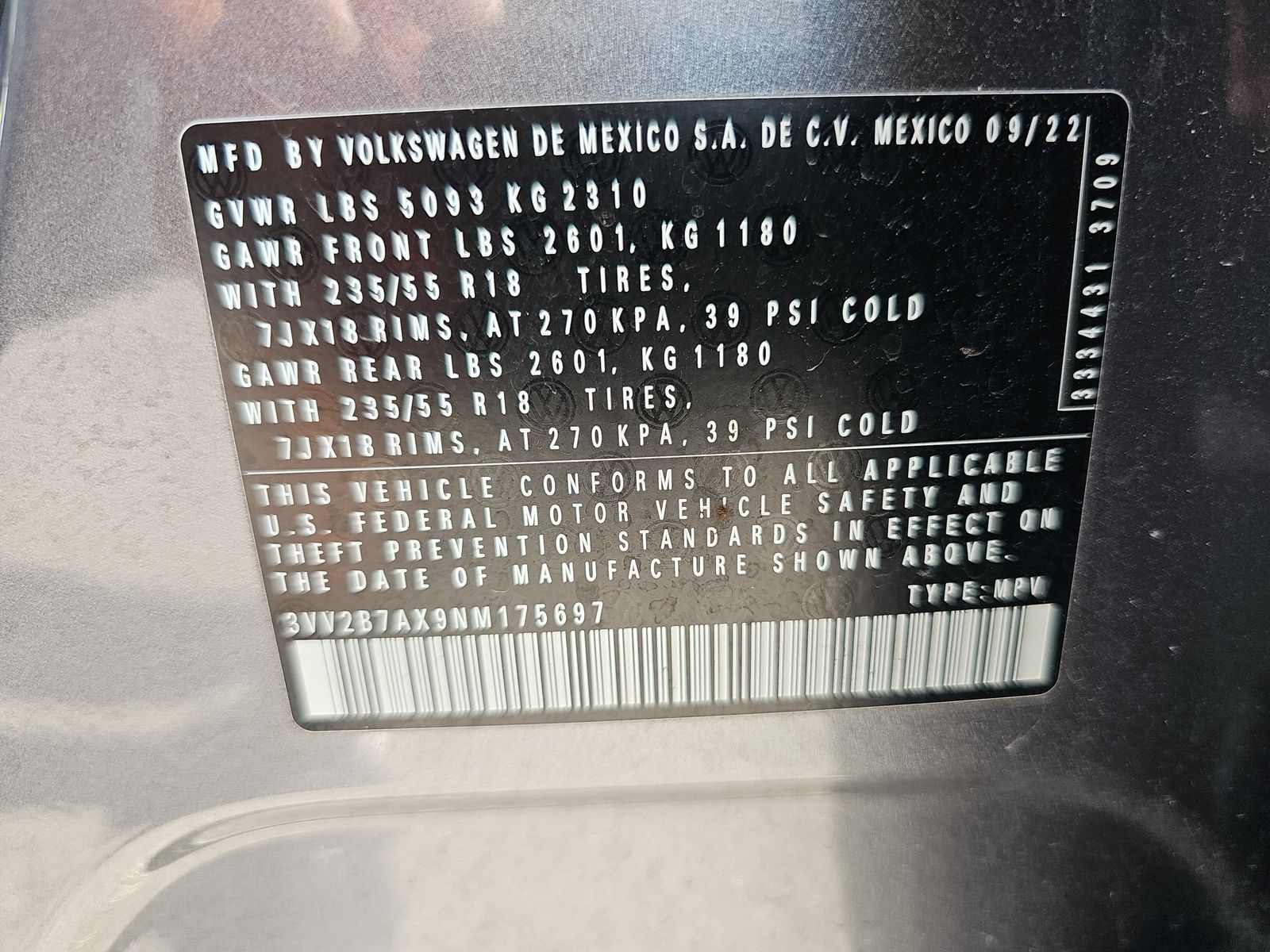 2022 Volkswagen Tiguan 2.0T SE AWD
