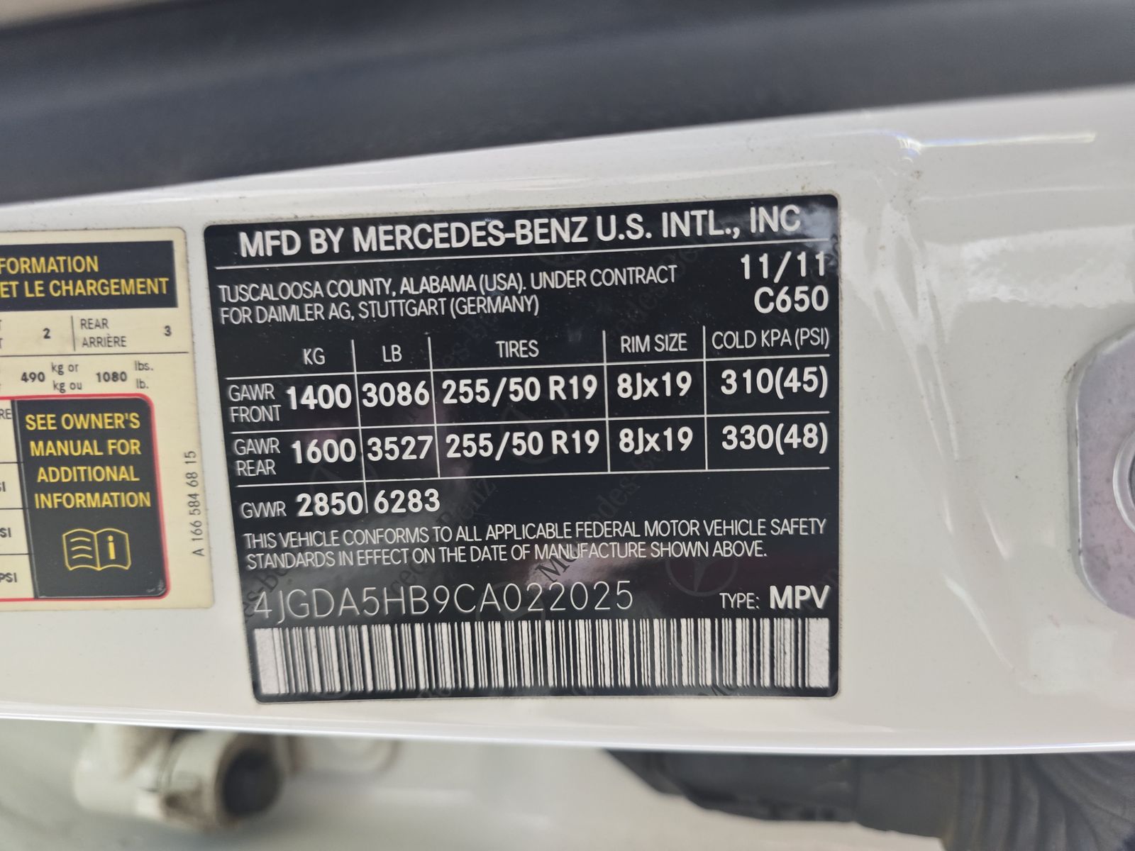 2012 Mercedes-Benz M-Class ML 350 AWD