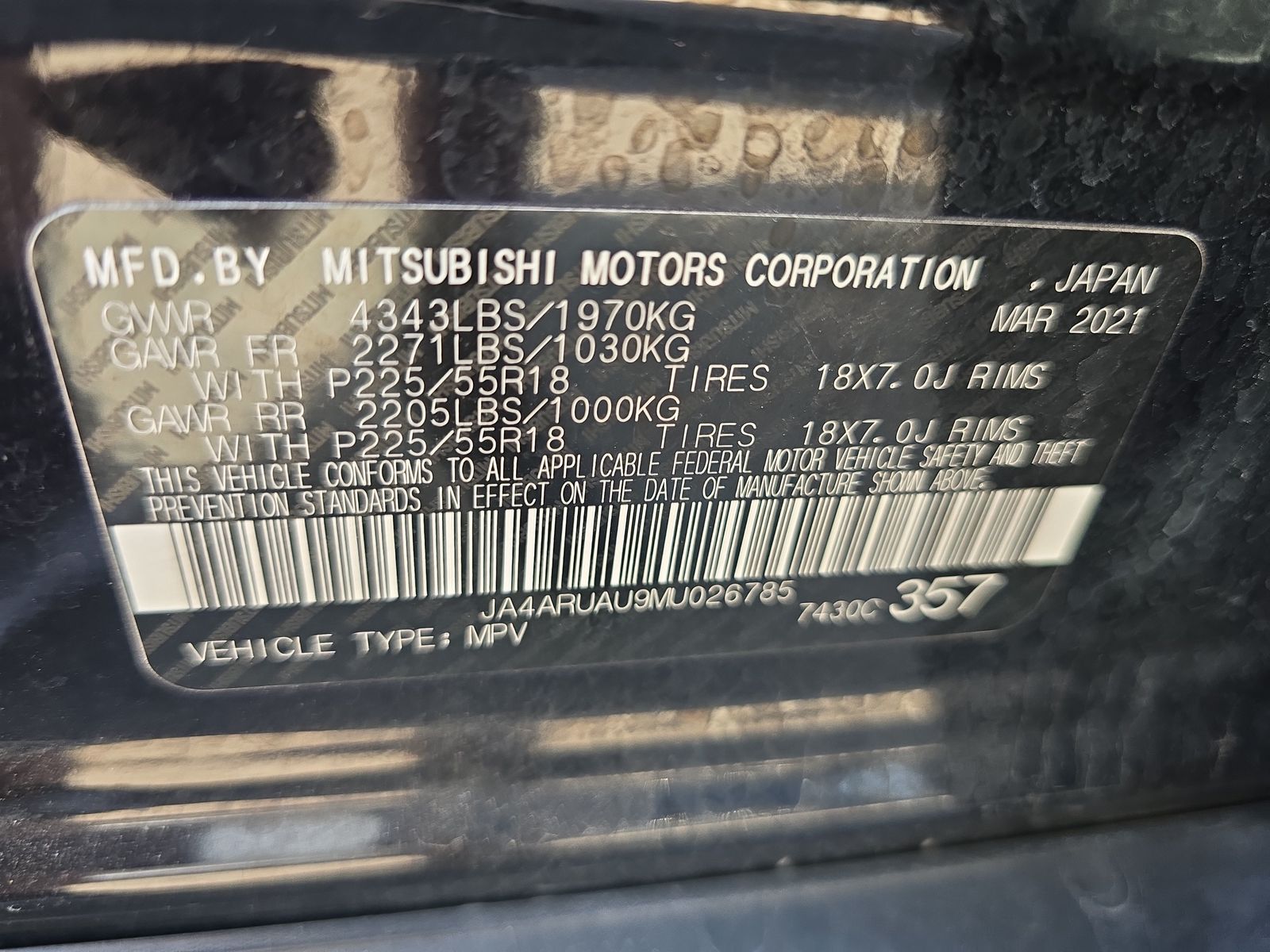 2021 Mitsubishi Outlander Sport 2.0 LE AWD