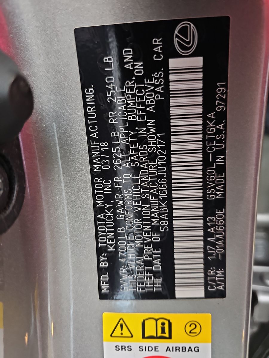 2018 Lexus ES ES 350 FWD