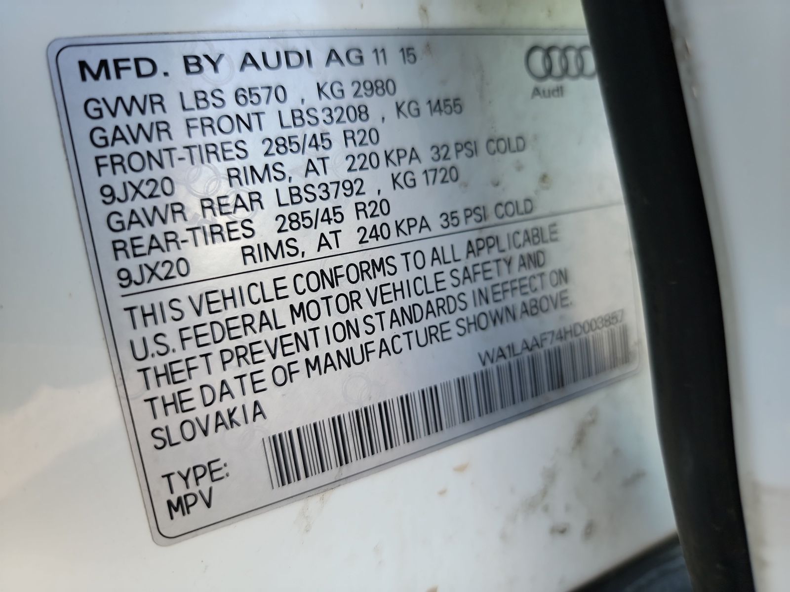 2017 Audi Q7 3.0T Premium Plus AWD