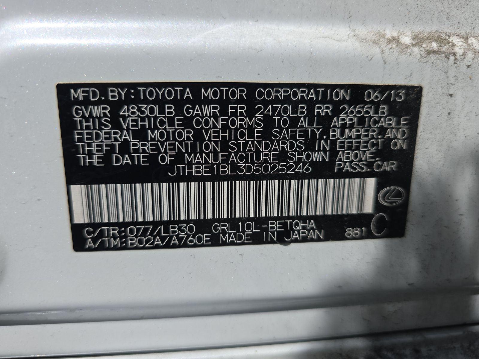 2013 Lexus GS GS 350 RWD