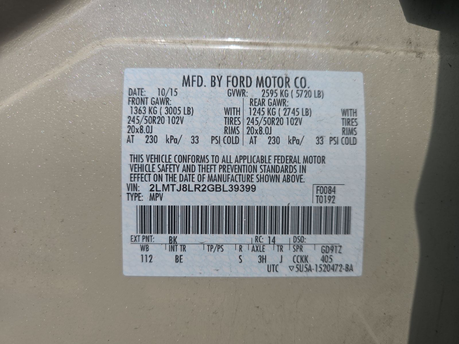 2016 Lincoln MKX Reserve AWD