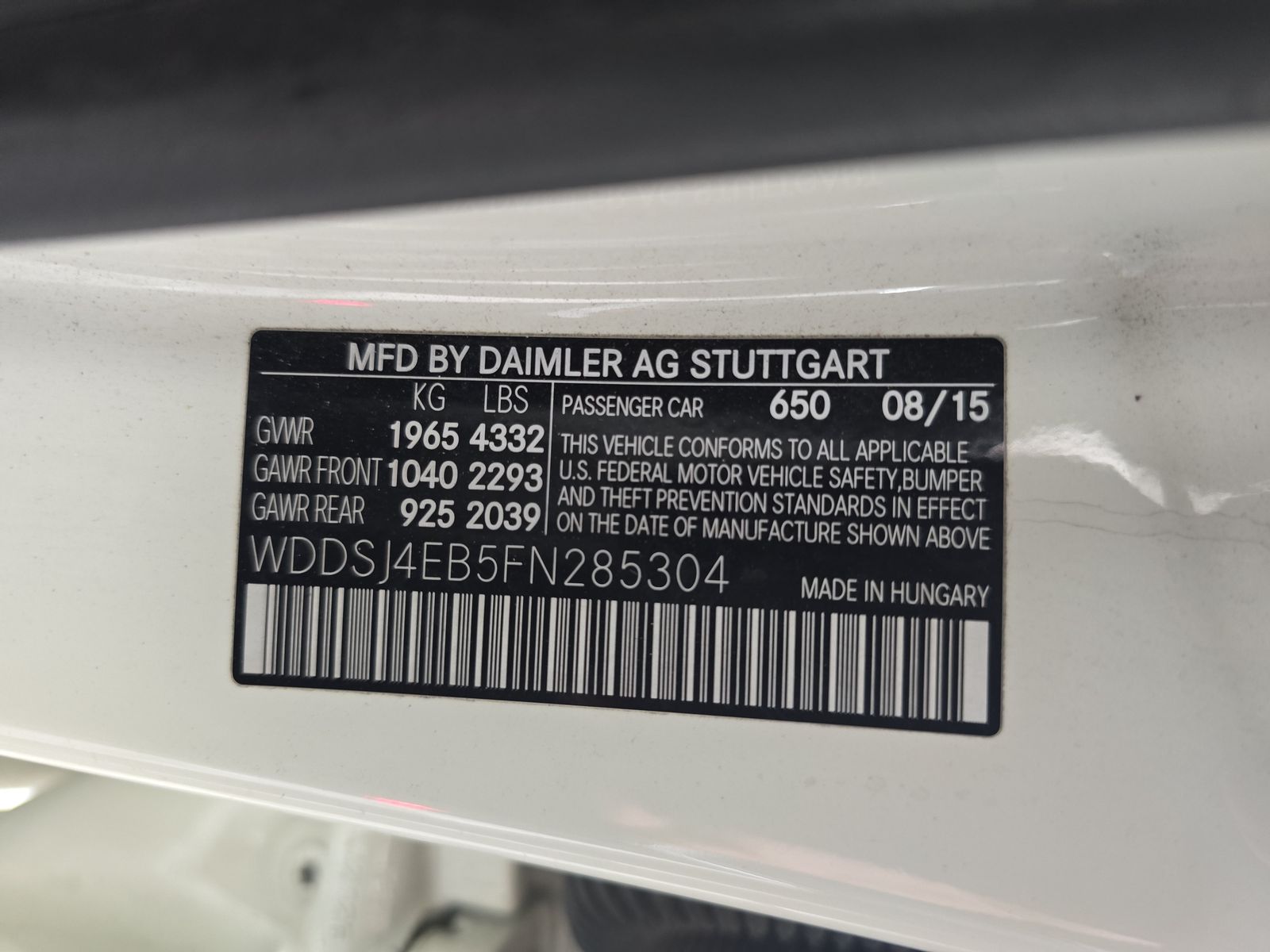 2015 Mercedes-Benz CLA CLA 250 FWD