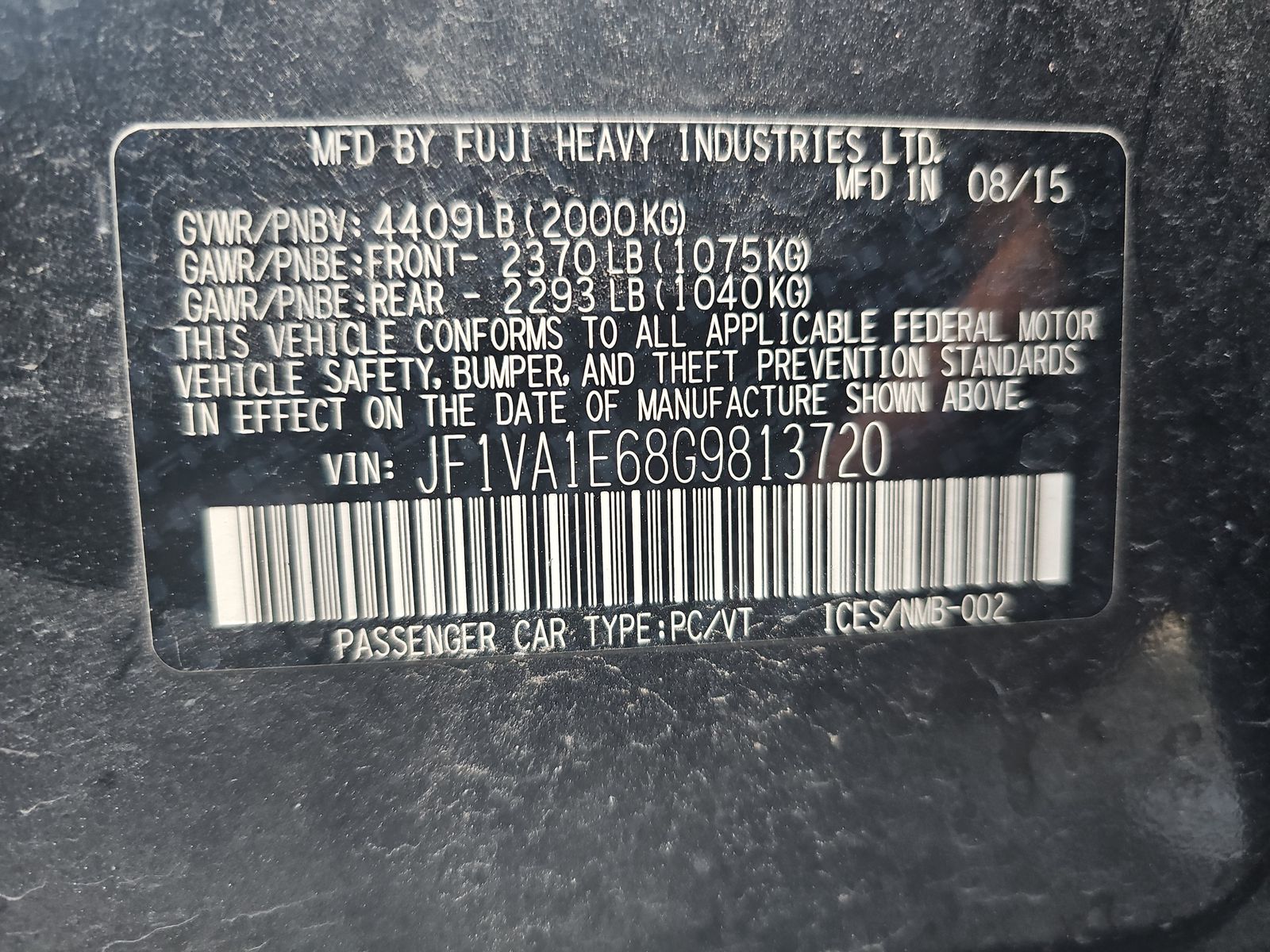 2016 Subaru WRX Premium AWD