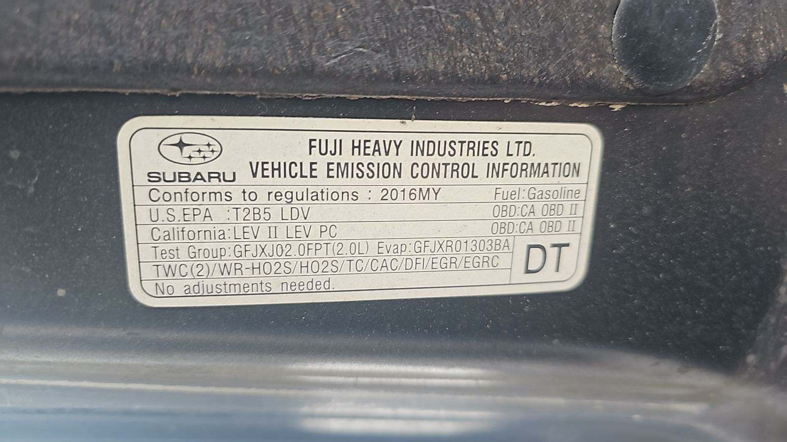 2016 Subaru WRX Premium AWD