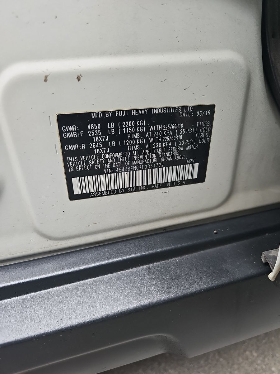 2015 Subaru Outback 3.6R Limited AWD