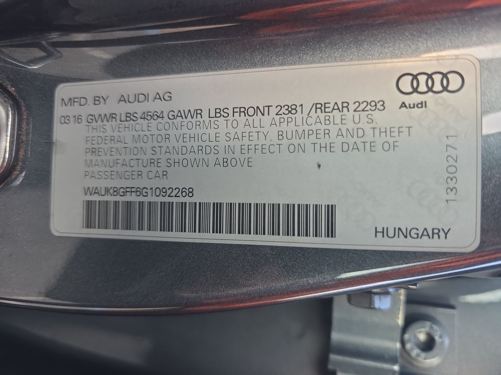 2016 Audi A3 2.0T Prestige AWD