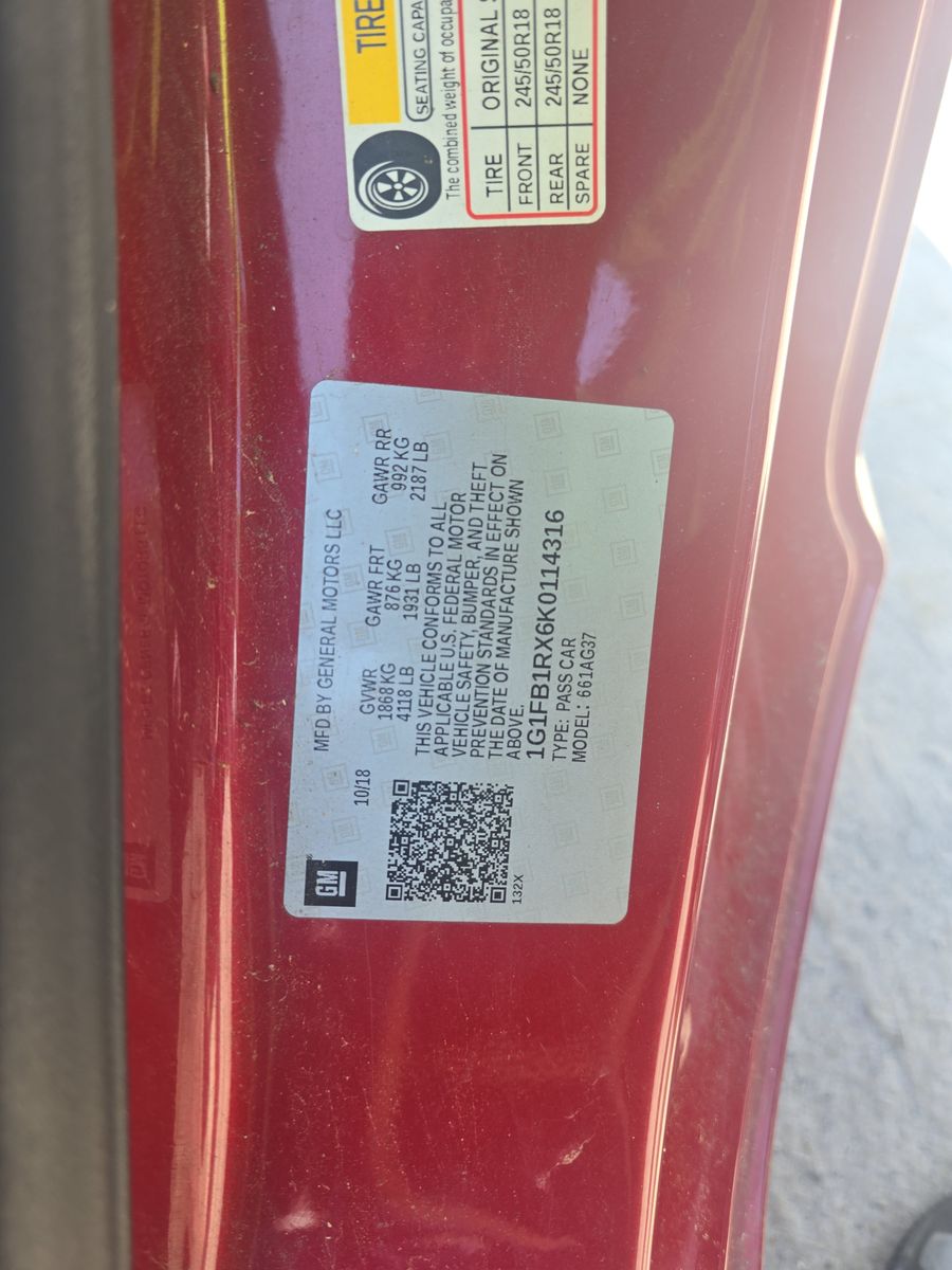 2019 Chevrolet Camaro 1LT RWD