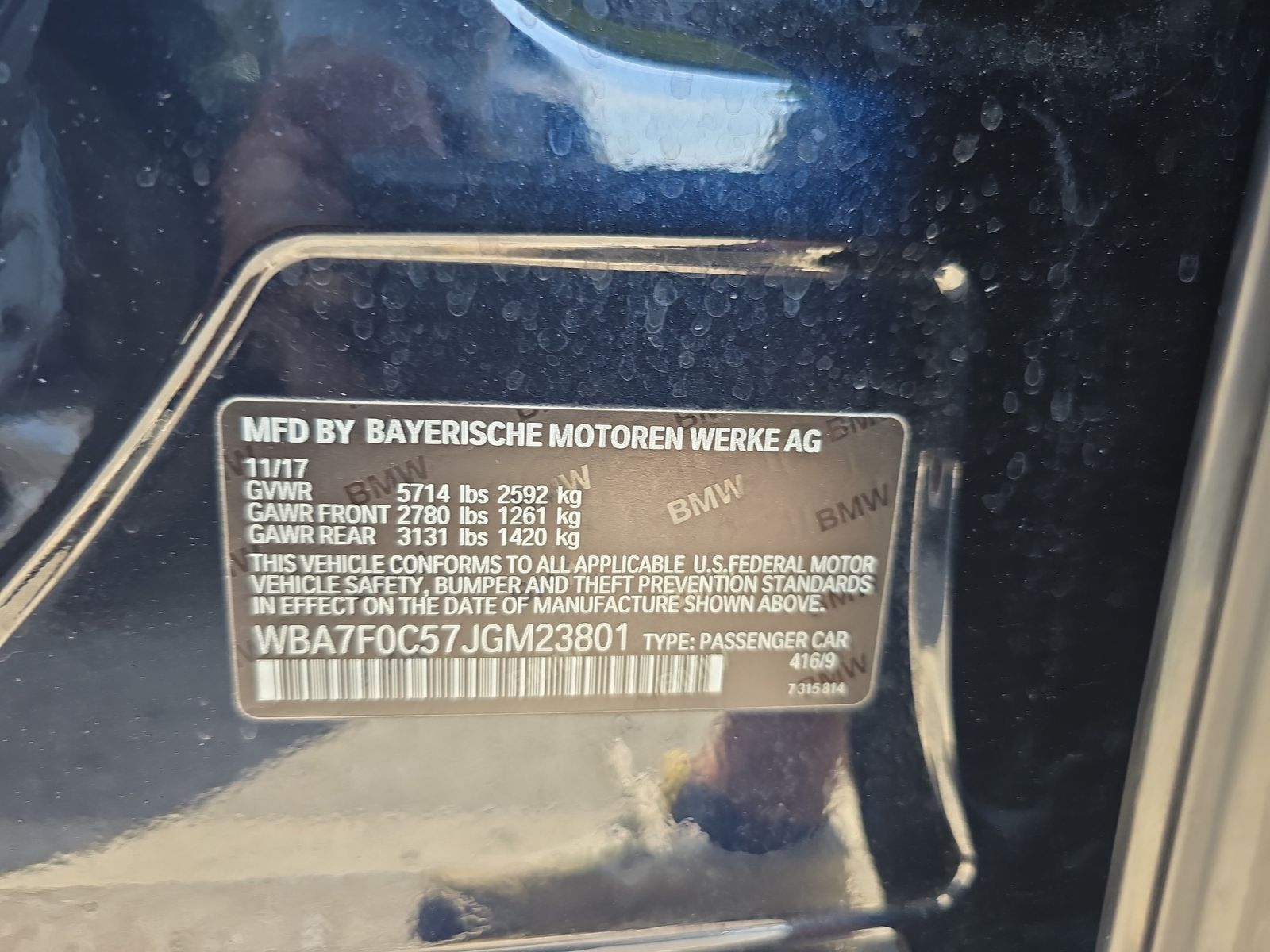 2018 BMW 7 Series 750i RWD