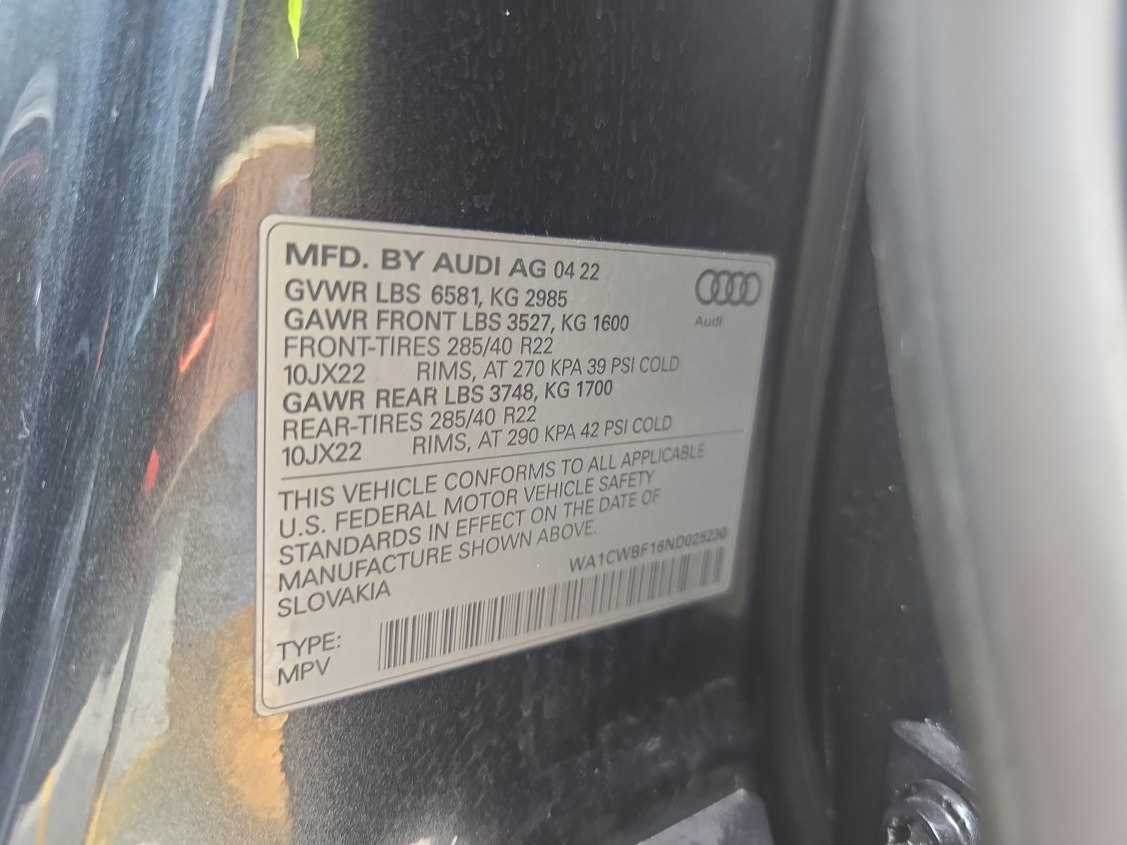 2022 Audi SQ8 Prestige AWD