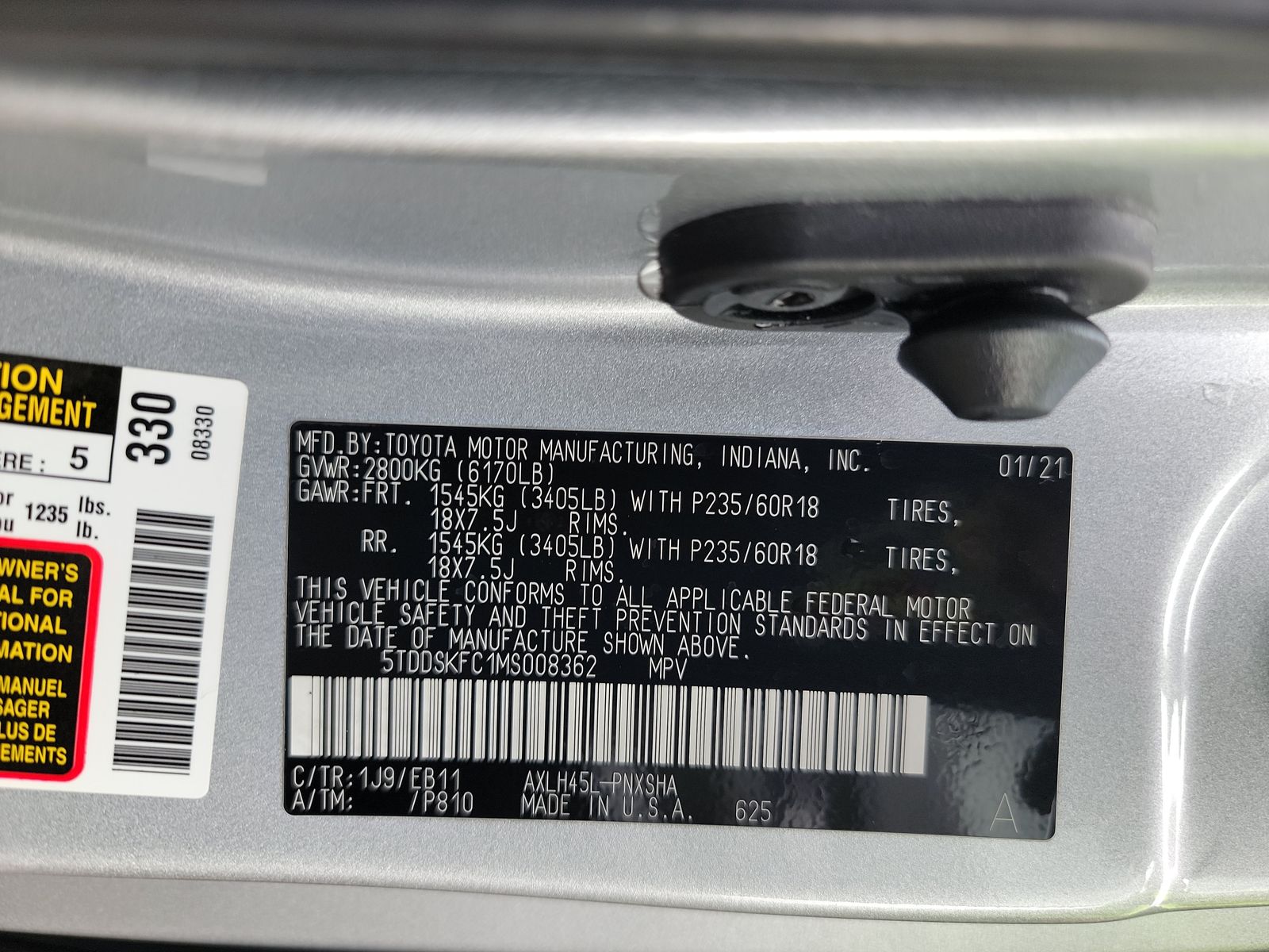 2021 Toyota Sienna XSE AWD