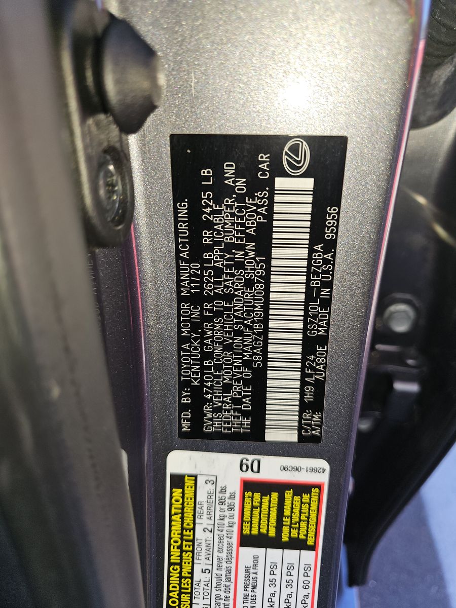 2021 Lexus ES ES 350 F SPORT FWD