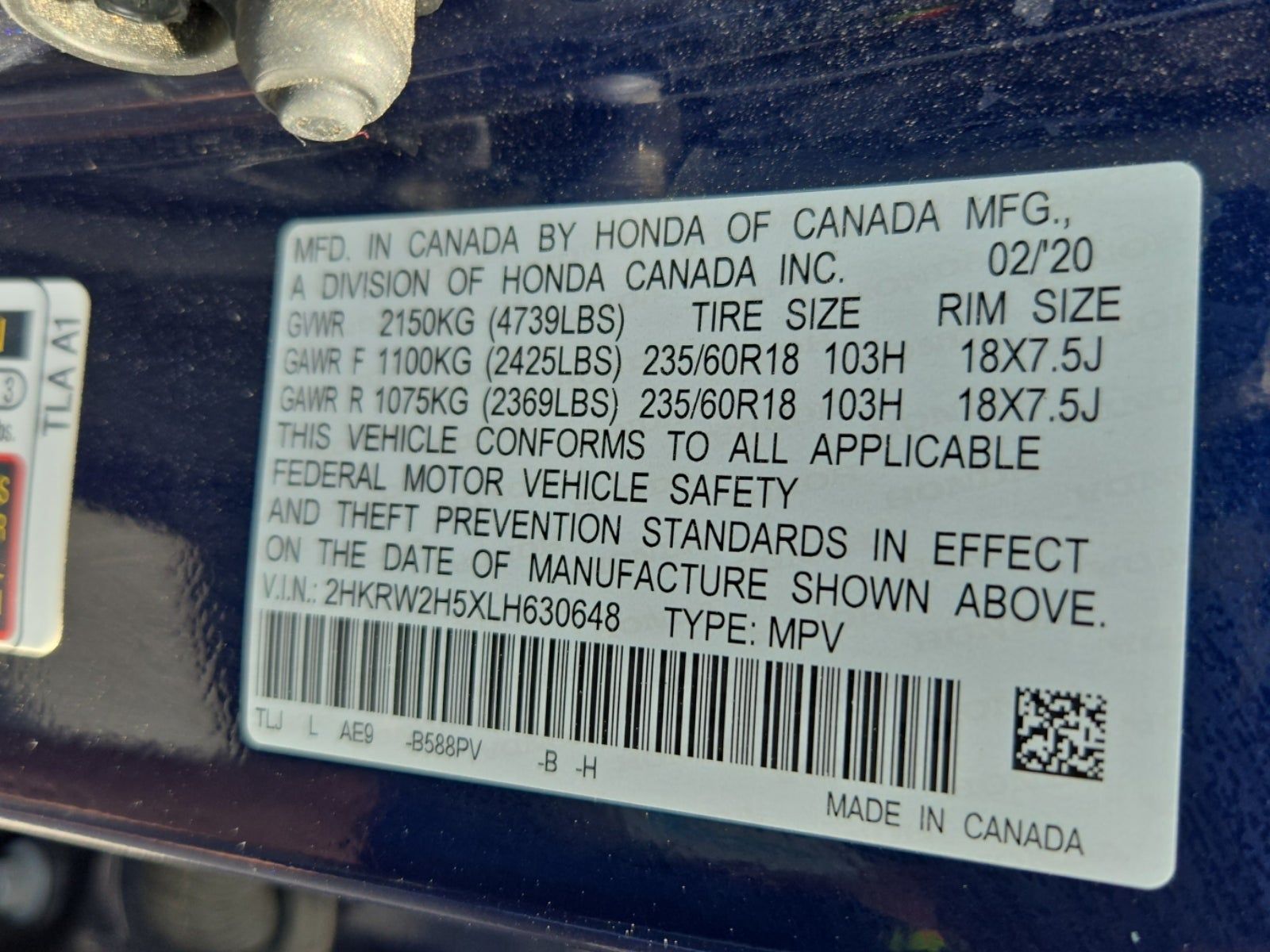 2020 Honda CR-V EX AWD