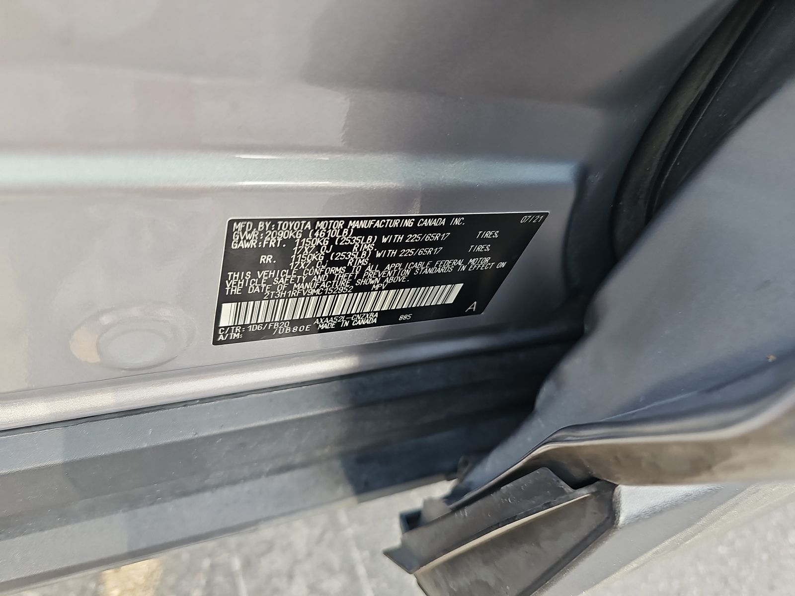 2021 Toyota RAV4 LE FWD