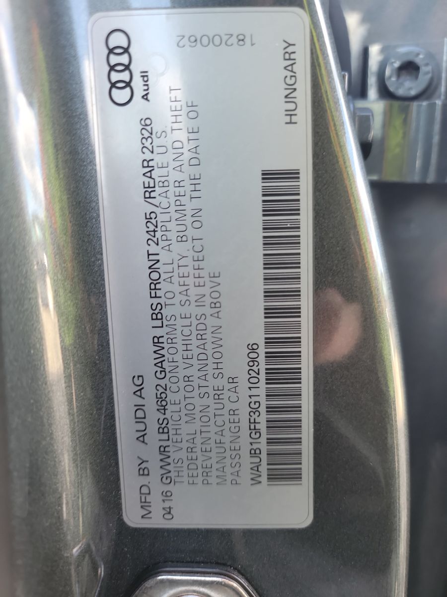 2016 Audi S3 Premium Plus AWD