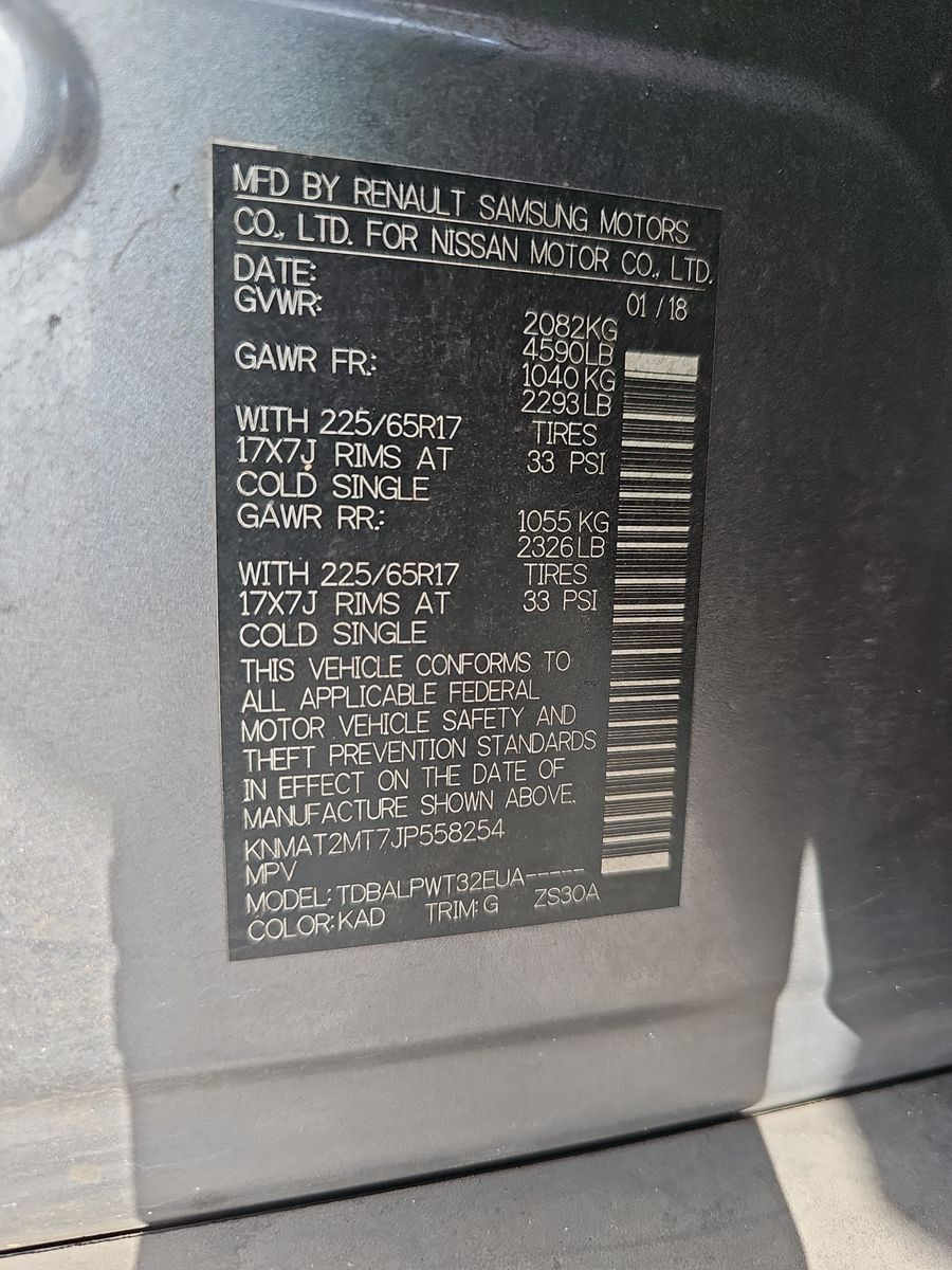 2018 Nissan Rogue S FWD