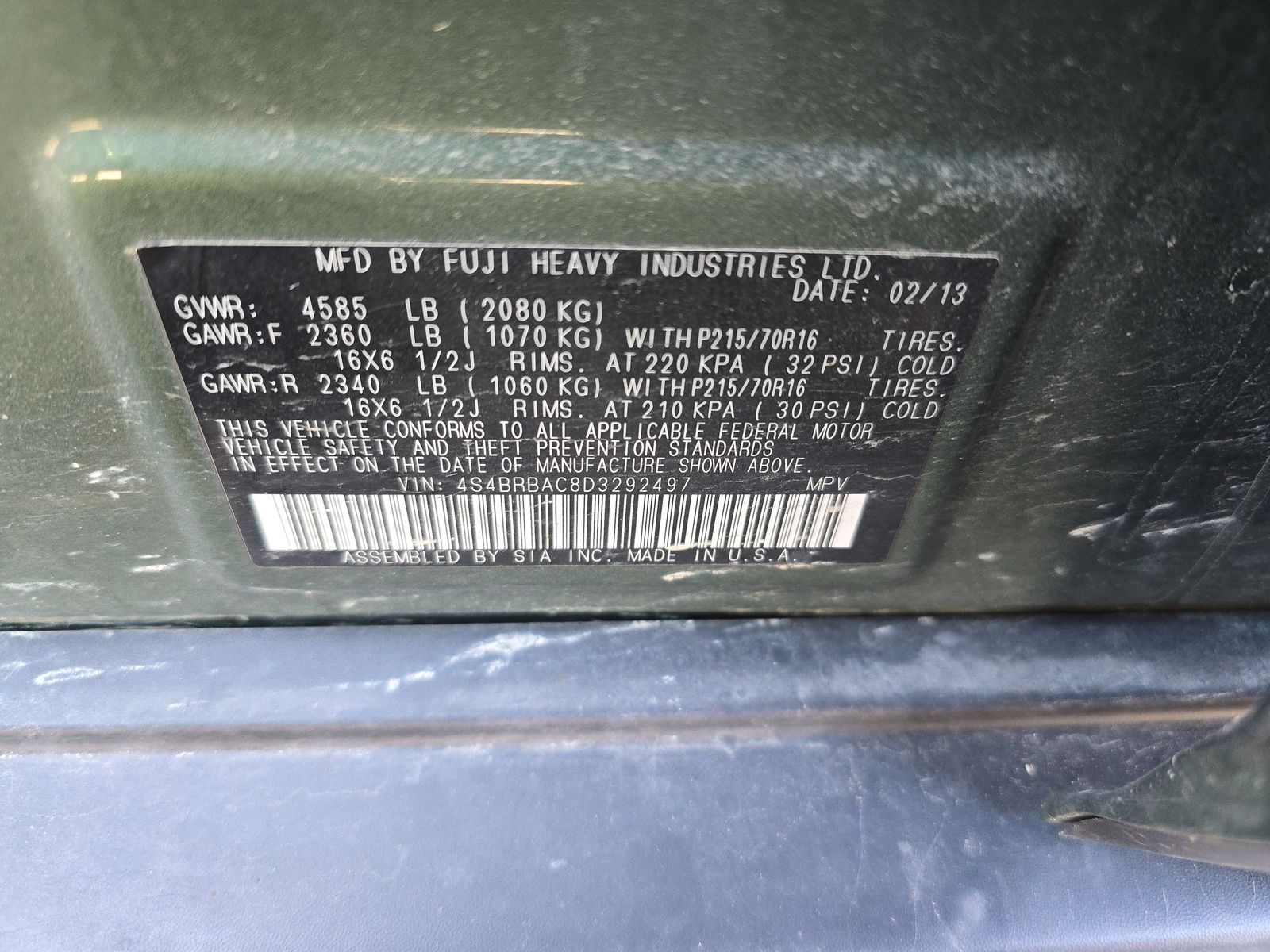 2013 Subaru Outback 2.5i AWD