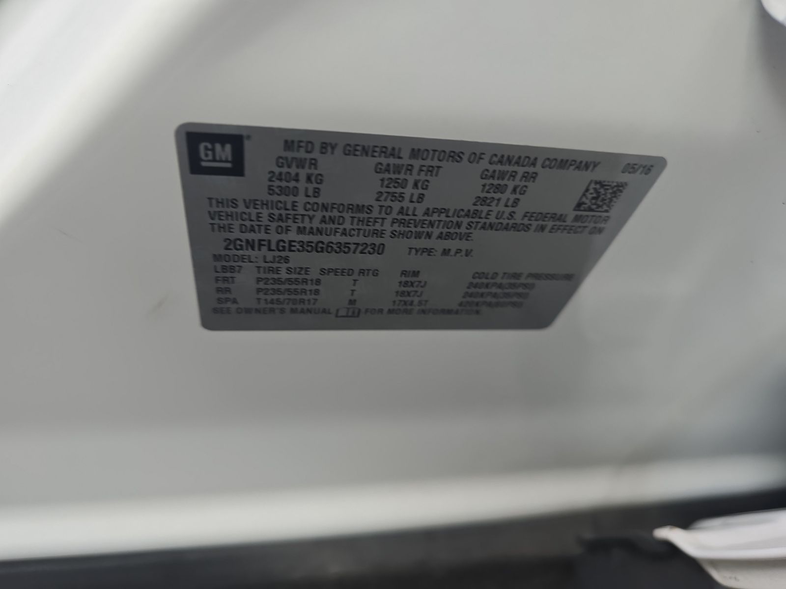 2016 Chevrolet Equinox LTZ AWD