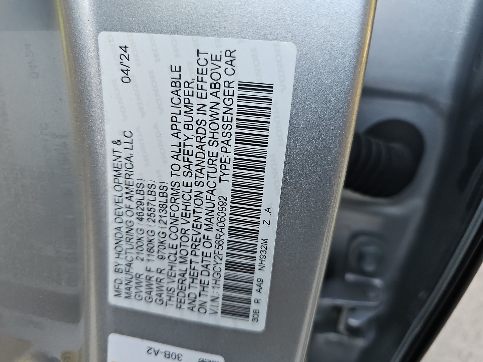 2024 Honda Accord Hybrid Sport FWD