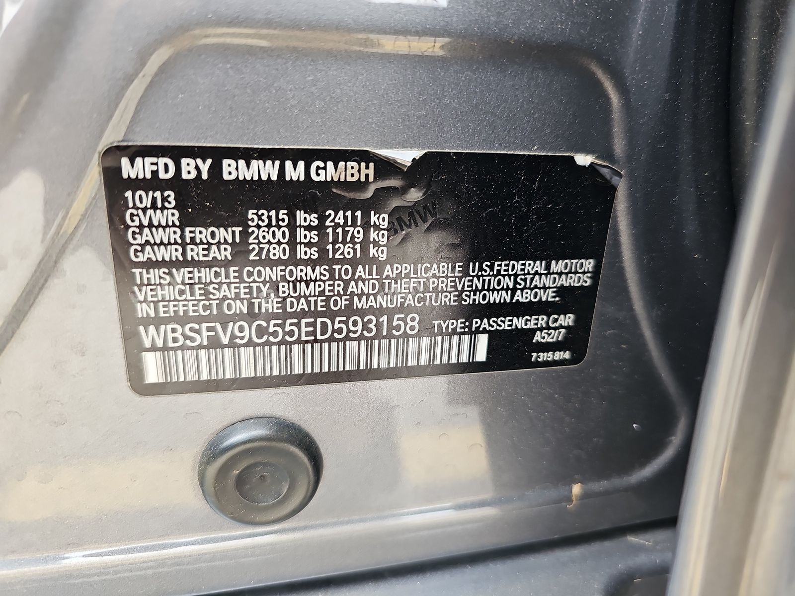 2014 BMW M5 Base RWD