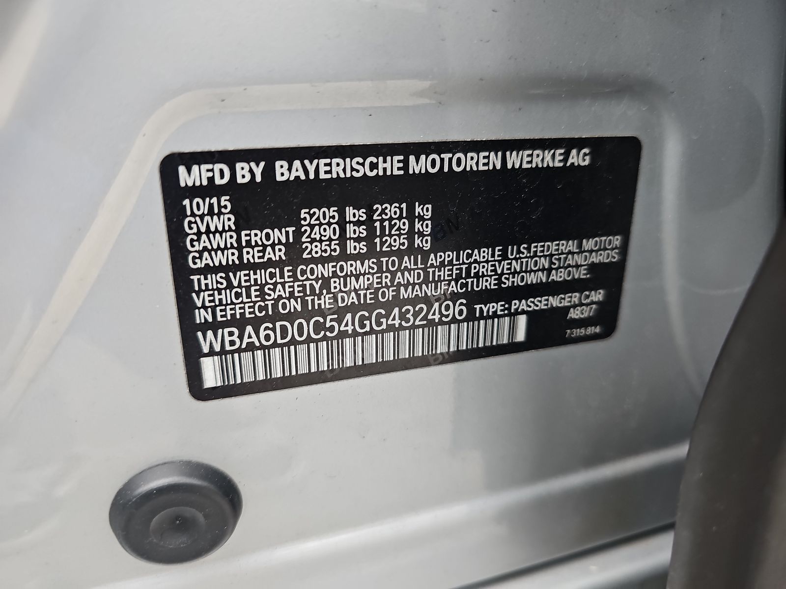 2016 BMW 6 Series 640i RWD