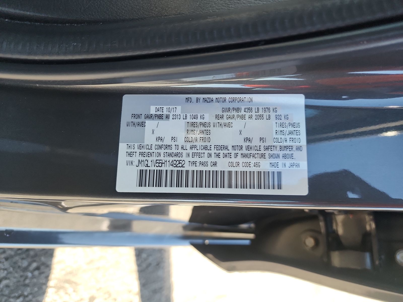 2017 MAZDA MAZDA6 Touring FWD