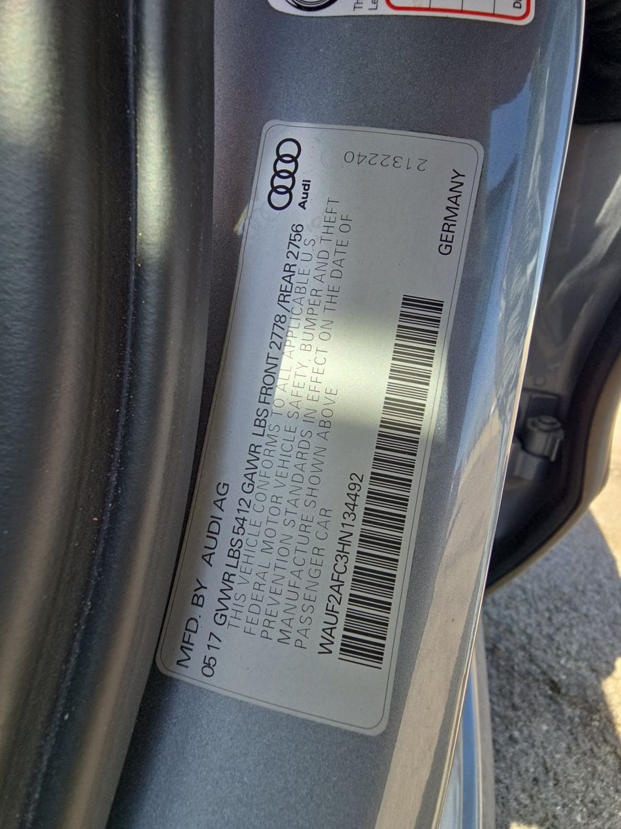 2017 Audi A6 3.0T Premium Plus AWD