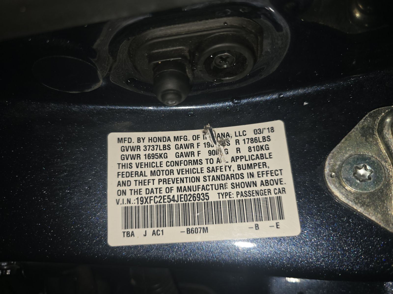 2018 Honda Civic LX FWD